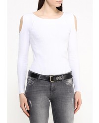 Женский белый свитер с круглым вырезом от Motivi