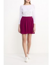 Женский белый свитер с круглым вырезом от Naf Naf