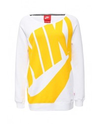 Женский белый свитер с круглым вырезом от Nike
