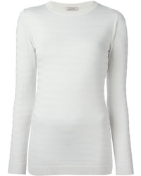 Женский белый свитер с круглым вырезом от Nina Ricci