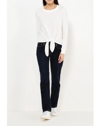 Женский белый свитер с круглым вырезом от Noisy May