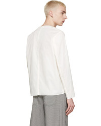 Мужской белый свитер с круглым вырезом от Yang Li
