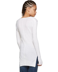 Женский белый свитер с круглым вырезом от Helmut Lang