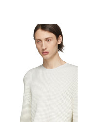 Мужской белый свитер с круглым вырезом от Bottega Veneta