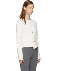 Женский белый свитер с круглым вырезом от J.W.Anderson