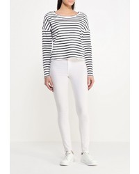 Женский белый свитер с круглым вырезом от Only