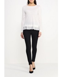 Женский белый свитер с круглым вырезом от Only