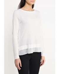 Женский белый свитер с круглым вырезом от Only
