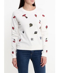 Женский белый свитер с круглым вырезом от Only