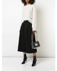 Женский белый свитер с круглым вырезом от Adam Lippes