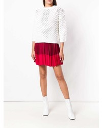 Женский белый свитер с круглым вырезом от Elisabetta Franchi