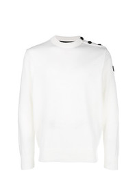 Мужской белый свитер с круглым вырезом от Paul & Shark