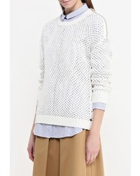 Женский белый свитер с круглым вырезом от Pennyblack