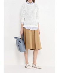 Женский белый свитер с круглым вырезом от Pennyblack