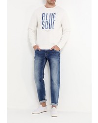 Мужской белый свитер с круглым вырезом от Pepe Jeans