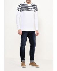 Мужской белый свитер с круглым вырезом от Piazza Italia