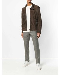 Мужской белый свитер с круглым вырезом от Maison Flaneur