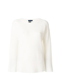 Женский белый свитер с круглым вырезом от Polo Ralph Lauren