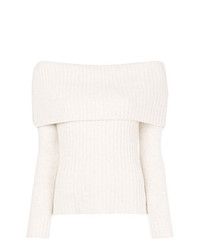 Женский белый свитер с круглым вырезом от Pringle Of Scotland