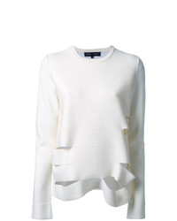 Женский белый свитер с круглым вырезом от Proenza Schouler