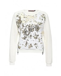 Женский белый свитер с круглым вырезом от QED London