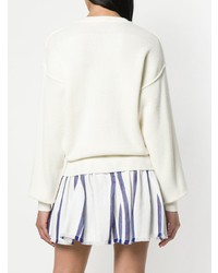 Женский белый свитер с круглым вырезом от Diesel Black Gold