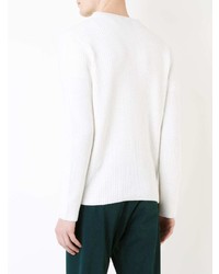 Мужской белый свитер с круглым вырезом от Kent & Curwen