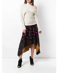 Женский белый свитер с круглым вырезом от Roberto Cavalli