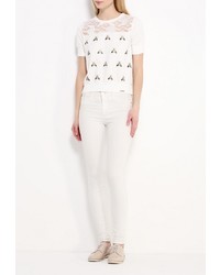 Женский белый свитер с круглым вырезом от Rinascimento