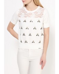 Женский белый свитер с круглым вырезом от Rinascimento