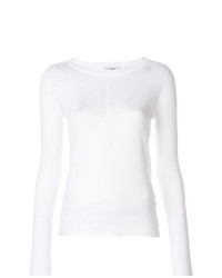 Женский белый свитер с круглым вырезом от Rossignol