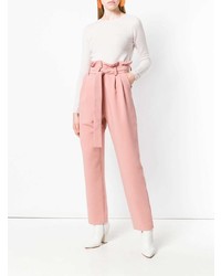 Женский белый свитер с круглым вырезом от Roberto Collina