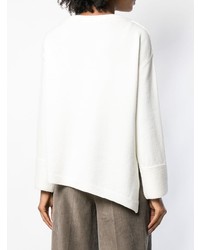 Женский белый свитер с круглым вырезом от Cruciani