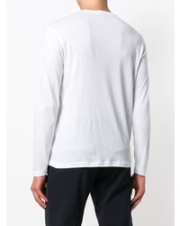 Мужской белый свитер с круглым вырезом от Falke