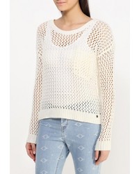 Женский белый свитер с круглым вырезом от Roxy