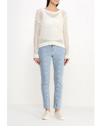 Женский белый свитер с круглым вырезом от Roxy