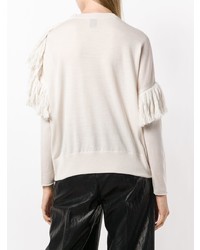 Женский белый свитер с круглым вырезом от Nude