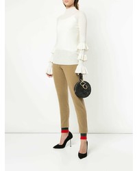 Женский белый свитер с круглым вырезом от Madeleine Thompson