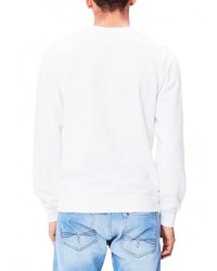 Мужской белый свитер с круглым вырезом от s.Oliver