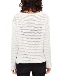 Женский белый свитер с круглым вырезом от s.Oliver Denim