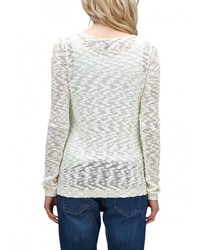 Женский белый свитер с круглым вырезом от s.Oliver Denim