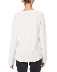 Женский белый свитер с круглым вырезом от s.Oliver Denim