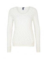 Женский белый свитер с круглым вырезом от s.Oliver Denim