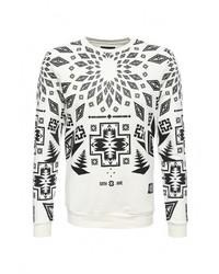 Мужской белый свитер с круглым вырезом от Sixth June