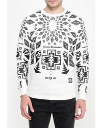 Мужской белый свитер с круглым вырезом от Sixth June