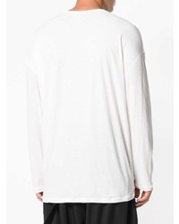 Мужской белый свитер с круглым вырезом от Isabel Benenato