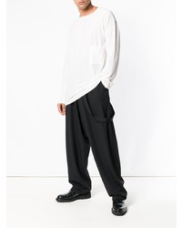 Мужской белый свитер с круглым вырезом от Isabel Benenato