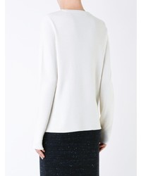 Женский белый свитер с круглым вырезом от Proenza Schouler