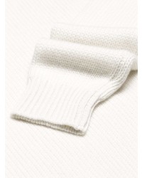 Мужской белый свитер с круглым вырезом от Saint Laurent