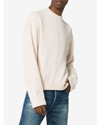 Мужской белый свитер с круглым вырезом от Our Legacy